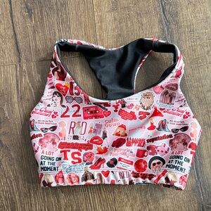 Vibrant Kids Sports Bra - Red and Black - Taylor Swift